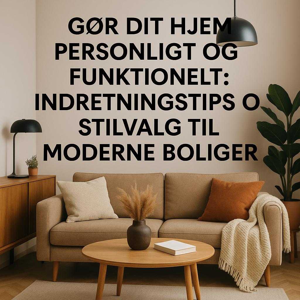 Gør Dit Hjem Personligt og Funktionelt: Indretningstips og Stilvalg til Moderne Boliger