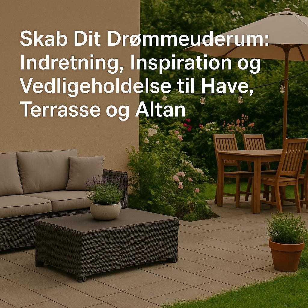 Skab Dit Drømmeuderum: Indretning, Inspiration og Vedligeholdelse til Have, Terrasse og Altan