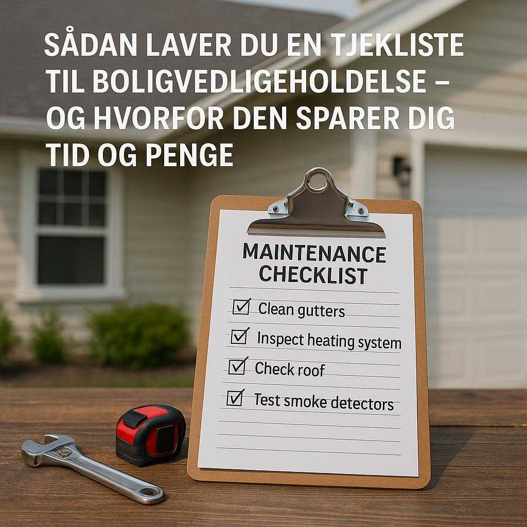 Sådan laver du en tjekliste til boligvedligeholdelse – og hvorfor den sparer dig tid og penge